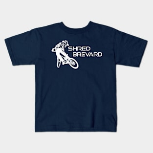 Shred Brevard North Carolina Mountain Biking Kids T-Shirt